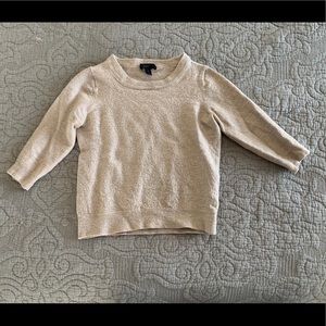 J Crew tan cropped sweater